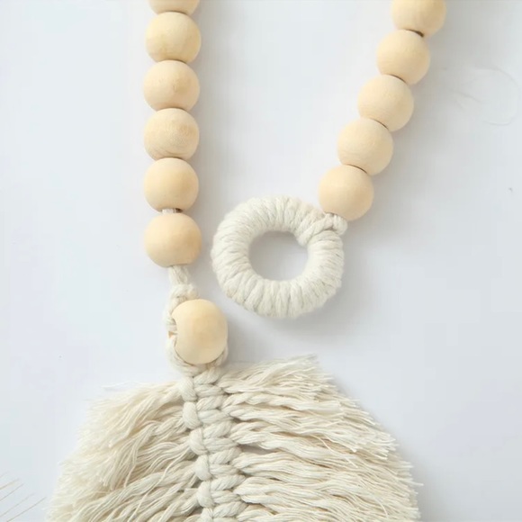 Macrame Cotton Curtain , Boho Decor , Handmade Tassels Curtain - Picture 4 of 6